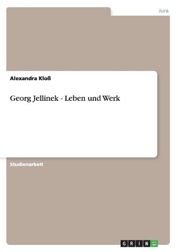 Cover image for Georg Jellinek - Leben und Werk