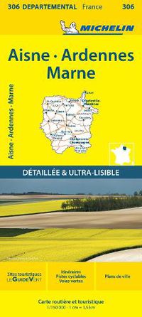Cover image for Aisne Ardennes Marne - Michelin Local Map 306