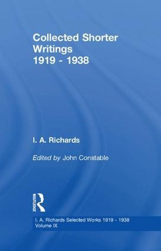 Cover image for Collected Shorter Writings V9