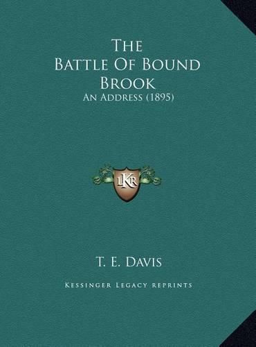 The Battle of Bound Brook: An Address (1895)