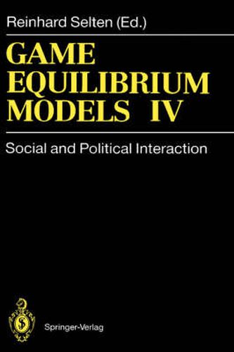 Game Equilibrium Models IV: Social and Political Interaction