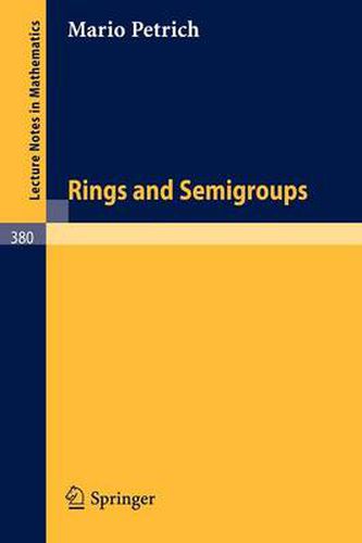 Cover image for Rings and Semigroups
