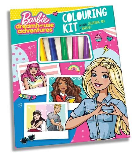 Cover image for Barbie Dreamhouse Adventures: Colouring Kit (Mattel)