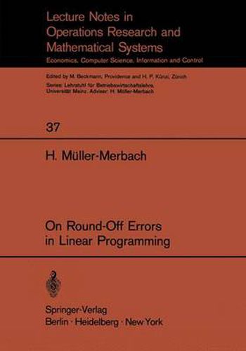 On Round-Off Errors in Linear Programming