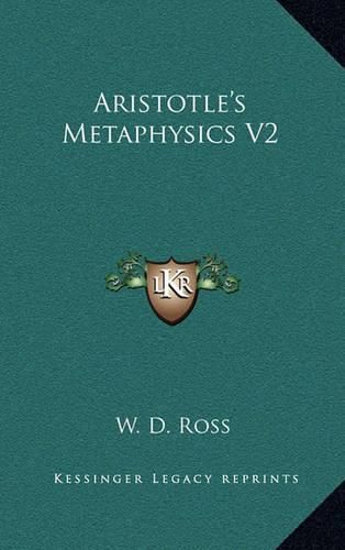 Cover image for Aristotle's Metaphysics V2