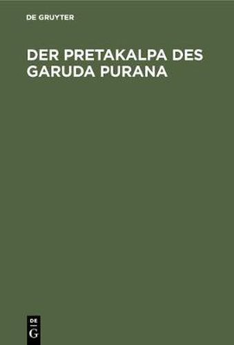 Cover image for Der Pretakalpa des Garuda Purana