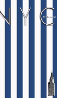 Cover image for NYC Chrysler building blue and white stipe grid page style $ir Michael Limited edition