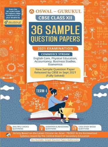 Cover image for 36 Sample Question Papers Commerce Stream: CBSE Class 12 for Term-I November 2021 Examination