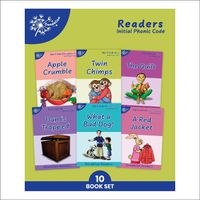 Cover image for Phonic Books Dandelion Readers Set 2 Units 11-20 Twin Chimps (Two Letter Spellings sh, ch, th, ng, qu, wh, -ed, -ing, -le)