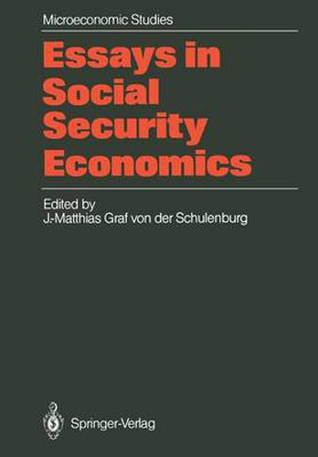 Cover image for Essays in Social Security Economics: Selected Papers of a Conference of the International Institute of Management, Wissenschaftszentrum Berlin