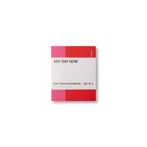 Cover image for Any Day Now - Soft touch - Set of 2 - A6 Cropped - Plain -  Watermelon & Fusica