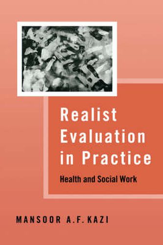 Cover image for Realist Evaluation in Practice: Health and Social Work