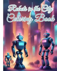 Cover image for Robots in the City Coloring Book For Boys