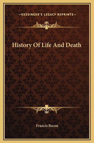 Cover image for History of Life and Death