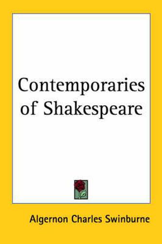 Cover image for Contemporaries of Shakespeare