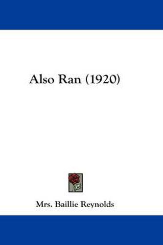 Cover image for Also Ran (1920)