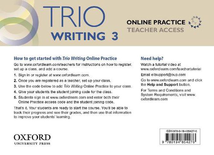 Cover image for Trio Writing: Level 3: Online Practice Teacher Access Card: Building Better Writers...From The Beginning