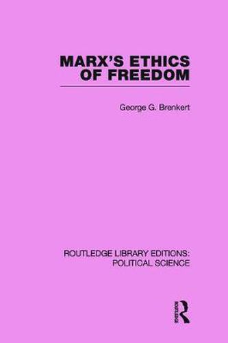 Cover image for Marx's Ethics of Freedom