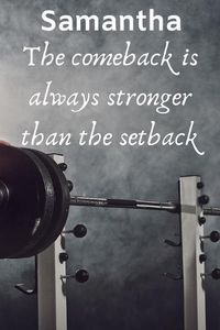 Cover image for Samantha The Comeback Is Always Stronger Than The Setback: Best Friends Gift Samantha Journal / Notebook / Diary / USA Gift (6 x 9 - 110 Blank Lined Pages)