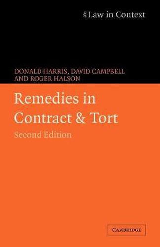 Cover image for Remedies in Contract and Tort