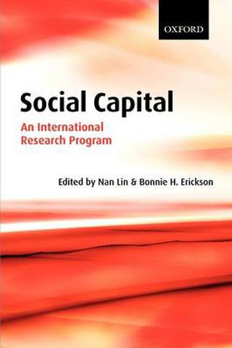 Cover image for Social Capital: An International Research Program