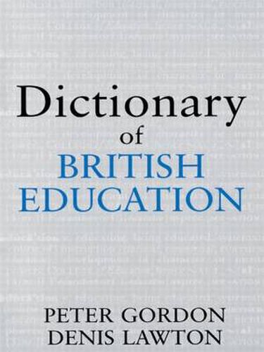 Cover image for Dictionary of British Education