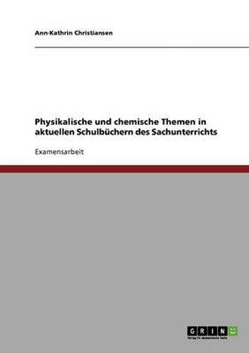 Cover image for Physikalische und chemische Themen in aktuellen Schulbuchern des Sachunterrichts