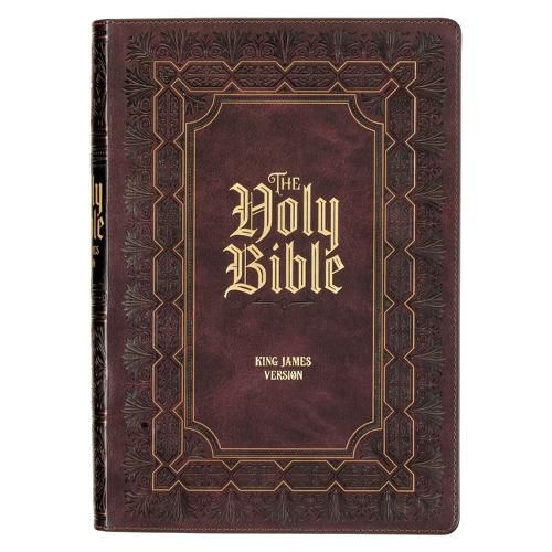 Cover image for KJV Holy Bible, Super Giant Print Faux Leather Red Letter Edition - Ribbon Marker, King James Version, Burgundy