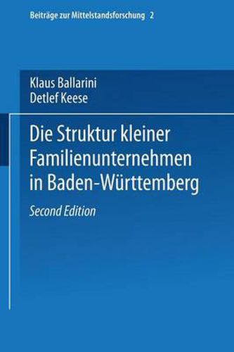 Cover image for Die Struktur Kleiner Familienunternehmen in Baden-Wurttemberg