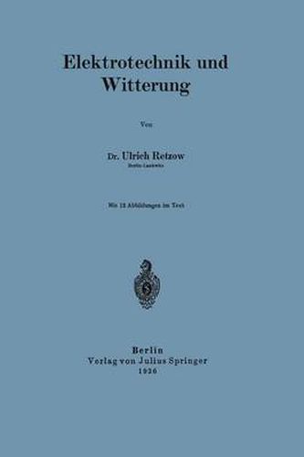 Cover image for Elektrotechnik Und Witterung