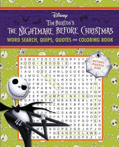 Cover image for Disney Tim Burton's the Nightmare Before Christmas Word Search, Quips, Quotes and Coloring Book