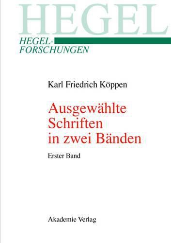 Cover image for Ausgewahlte Schriften in Zwei Banden