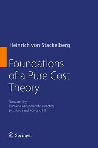 Cover image for Foundations of a Pure Cost Theory