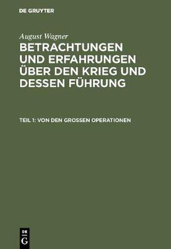 Cover image for Von den grossen Operationen