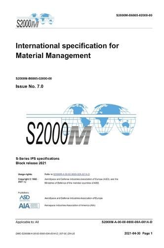 Cover image for S2000M, International specification for Material Management, Issue 7.0: S-Series 2021 Block Release