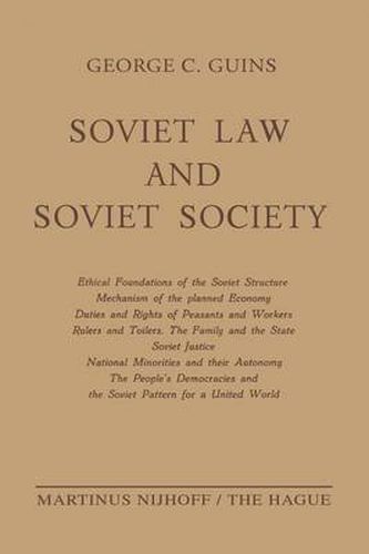 Soviet Law and Soviet Society