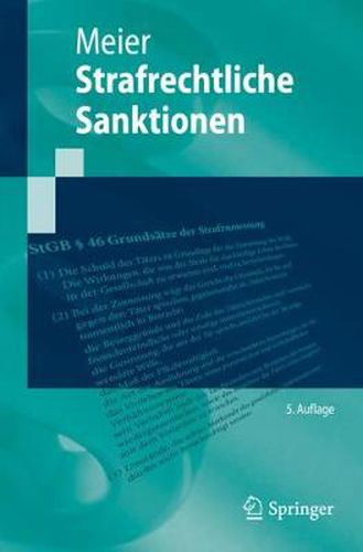 Cover image for Strafrechtliche Sanktionen