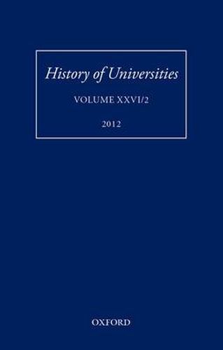 Cover image for History of Universities: Volume XXVI/2