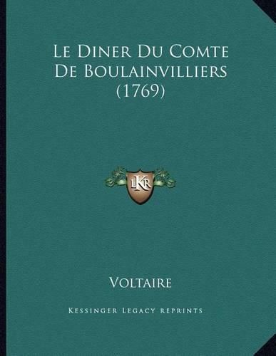 Cover image for Le Diner Du Comte de Boulainvilliers (1769)