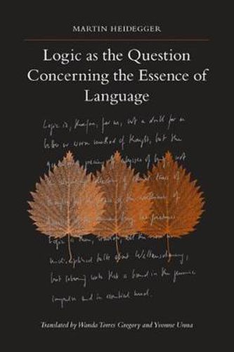 Cover image for Logic as the Question Concerning the Essence of Language