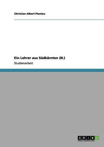 Cover image for Ein Lehrer aus Sudkarnten (N.)