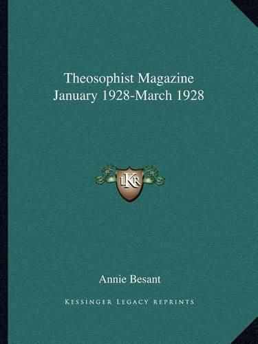 Cover image for Theosophist Magazine January 1928-March 1928