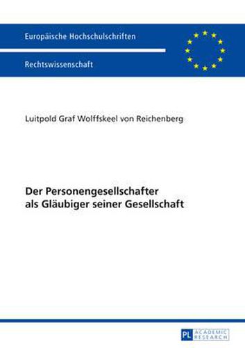 Cover image for Der Personengesellschafter ALS Glaeubiger Seiner Gesellschaft