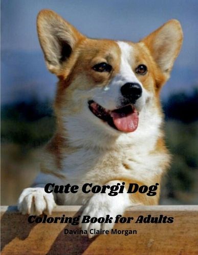 Cover image for Cute Corgi Dog Coloring Book for Adults