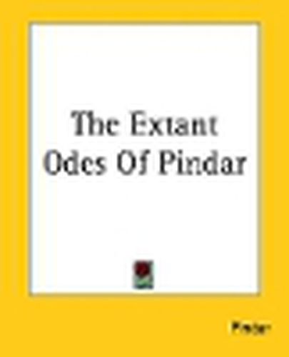 The Extant Odes Of Pindar