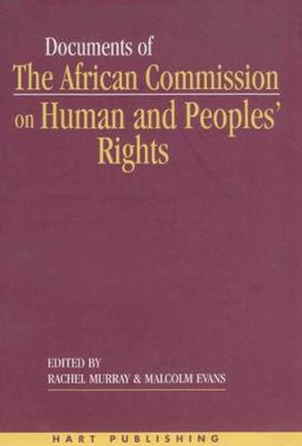 Cover image for Documents of the African Commission on Human and Peoples' Rights - Volume 1, 1987-1998