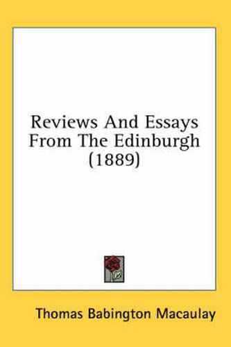 Cover image for Reviews and Essays from the Edinburgh (1889)