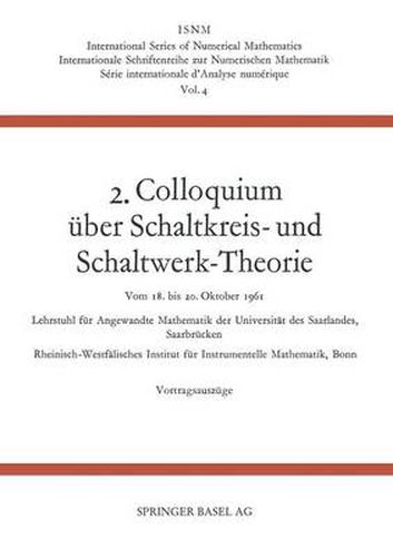 Cover image for 2. Colloquium UEber Schaltkreis- Und Schaltwerk-Theorie