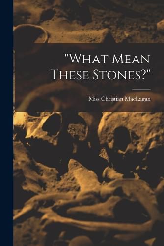 Cover image for "what Mean These Stones?"