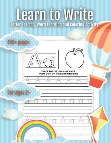 Cover image for Learn to Write: Letter Tracing, Word Learning and Coloring Activity